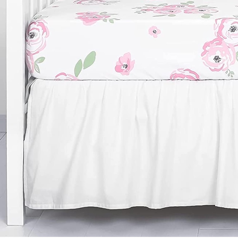 Bundle of Crib Skirt & Padded Crib Rail Cover